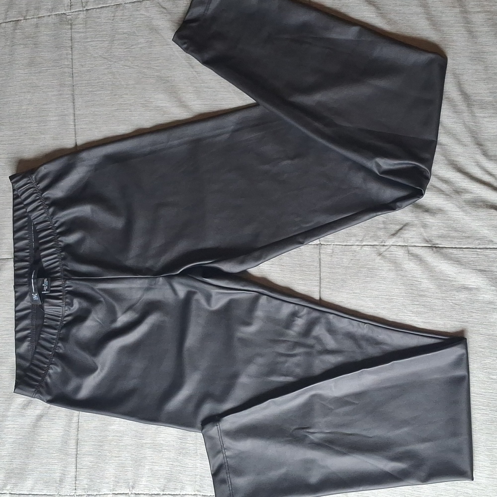 INC International Concepts Black Faux-Leather Skinny Leggings Size S